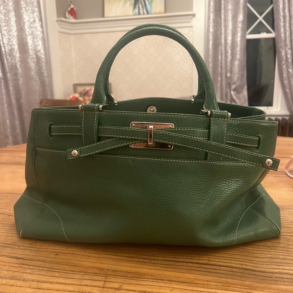 J. McLaughlin Forest Green Satchel